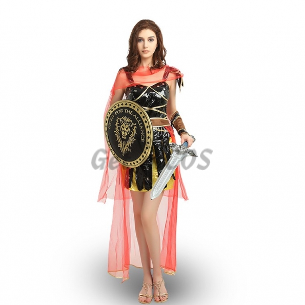 Roman Costume Black Gold Female Warrior