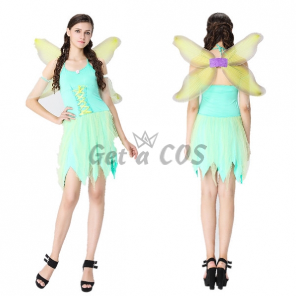 Women Halloween Costumes Flower Fairy Elf Dress
