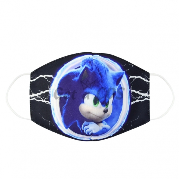 Halloween Face Mask Sonic the Hedgehog Pattern