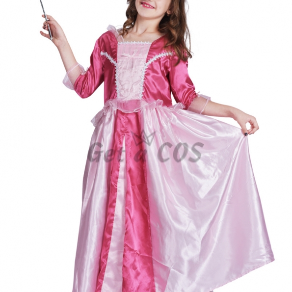Kids Halloween Costumes Red Princess Dress