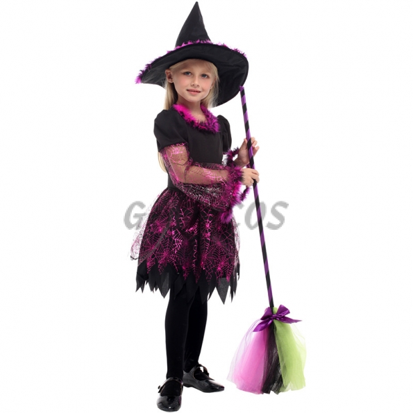 Girls Witch Costume Spider Web Yarn