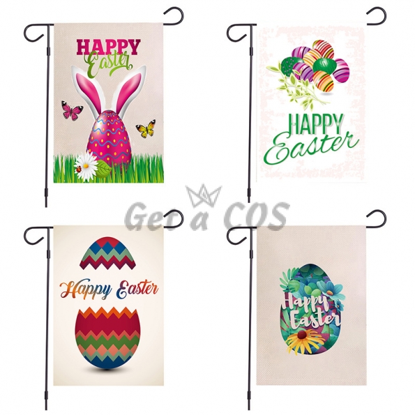 Garden Flags Easter Eggs Style Printing