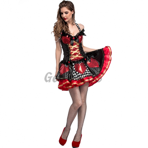 Alice in Wonderland Costume Queen Of Hearts Sequined