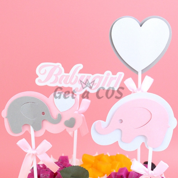 Birthdays Decoration Cartoon Elephant Insert Card