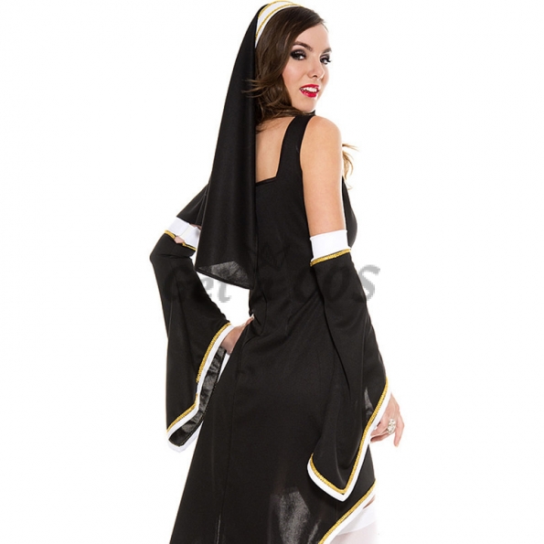 Halloween Costumes Priestess Cross Nun Dress