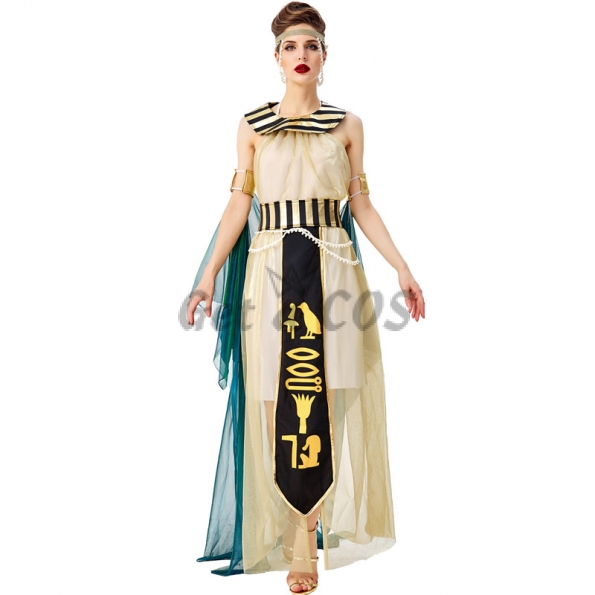Women Halloween Costumes Egyptian Pharaoh Queen Goddess Clothes
