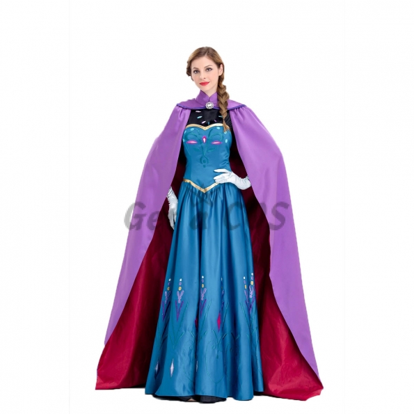 Adult  Halloween Costumes Elsa Snow Queen Princess Anna Dress