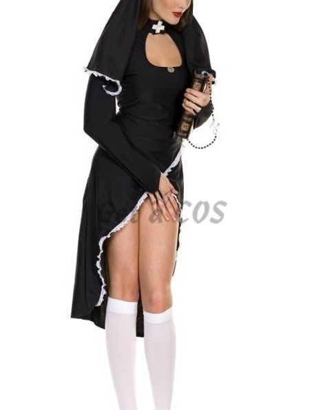 Women Halloween Costumes Nun Clothes