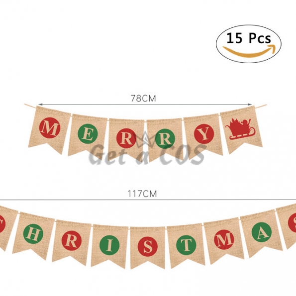 Holiday Decor Linen Banners