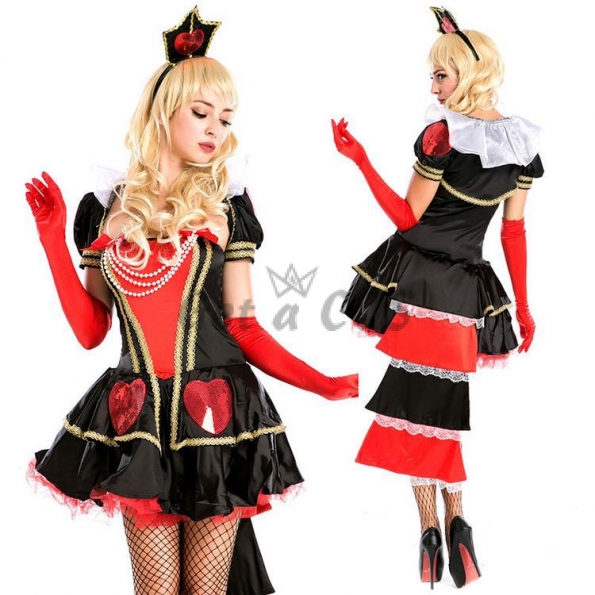 Women Halloween Costumes Chess Queen Dress