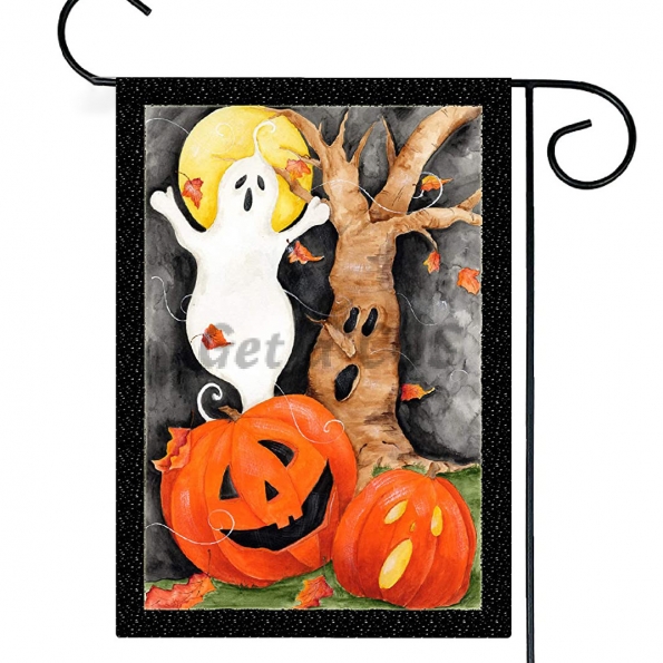 Garden Flags Halloween Cartoon Pumpkin Pattern