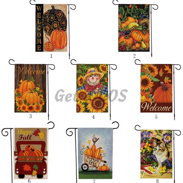 Halloween Decorations Cartoon Pumpkin Printing Flags