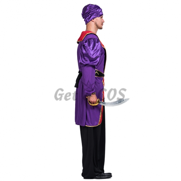 Men Halloween Costumes Arabia Noble Duke Suit