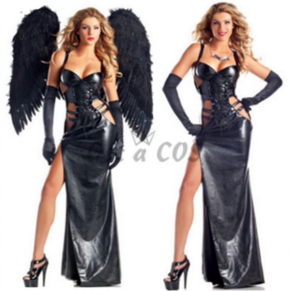 Women Halloween Costumes Night Demon Angel Suit