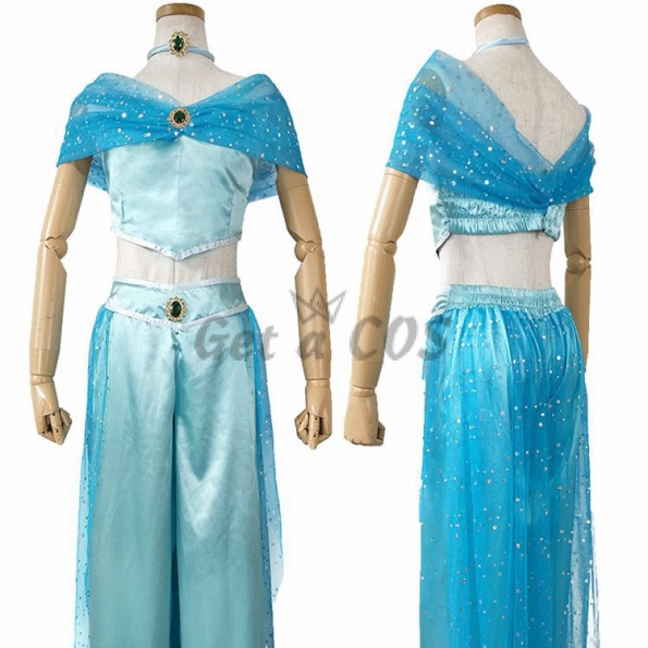 Disney Costumes Jasmine Light Blue Style
