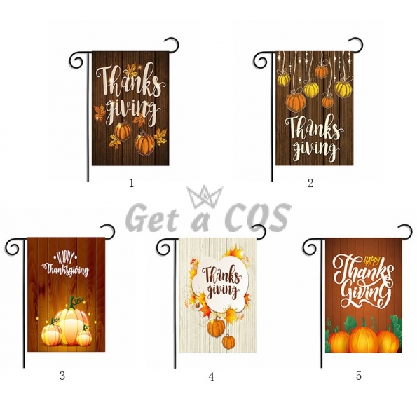 Thanksgiving Decorations Pumpkin Printing Flags