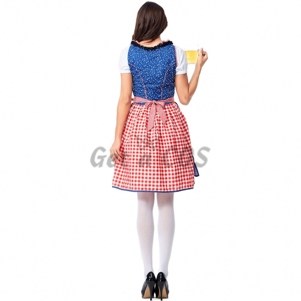 German Oktoberfest Beer Costume Stars Embellished With Beads Dress Festive Party Style