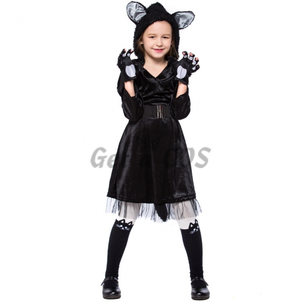 Cute Black Cat Animal Kids Costume