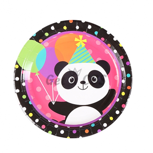 Birthdays Decoration Cartoon Panda Pattern Tableware