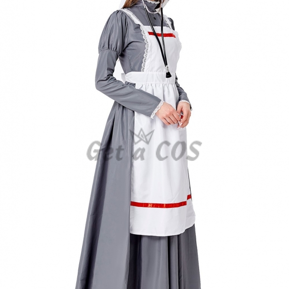 Halloween Costumes Medieval Retro Nurse Dress