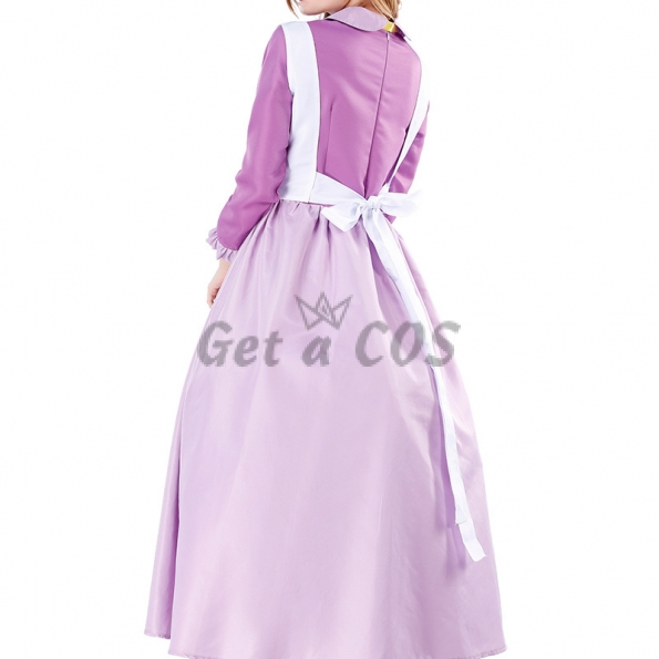 Women Halloween Costumes Purple Maid Clothes