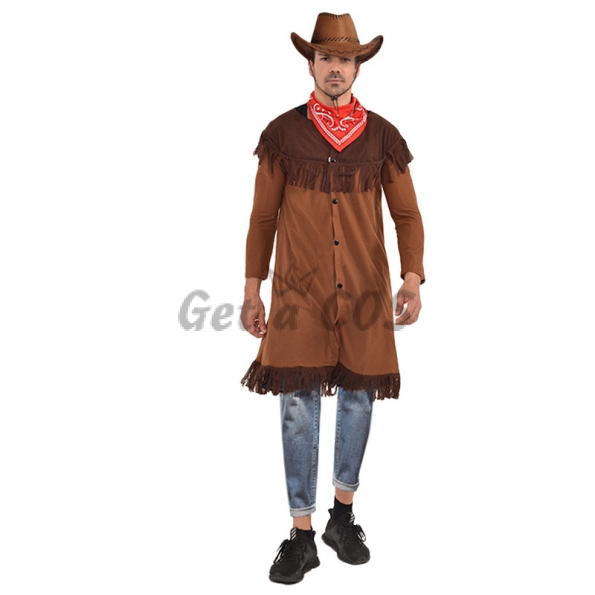Men Halloween Costumes Indian Cowboy Clothes