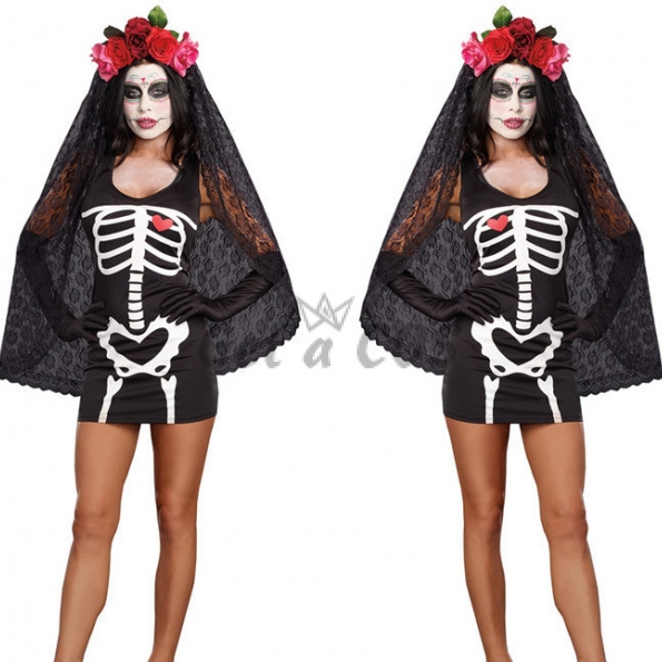 Day of the Dead Women's Costume Grimace Suit