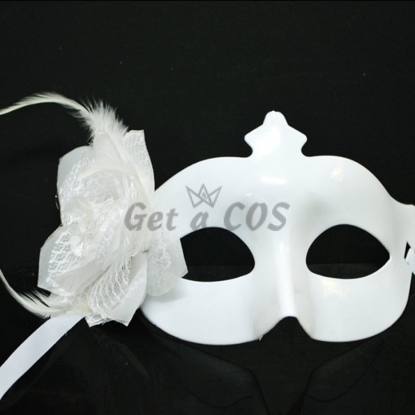 Halloween Decorations White Rose Mask