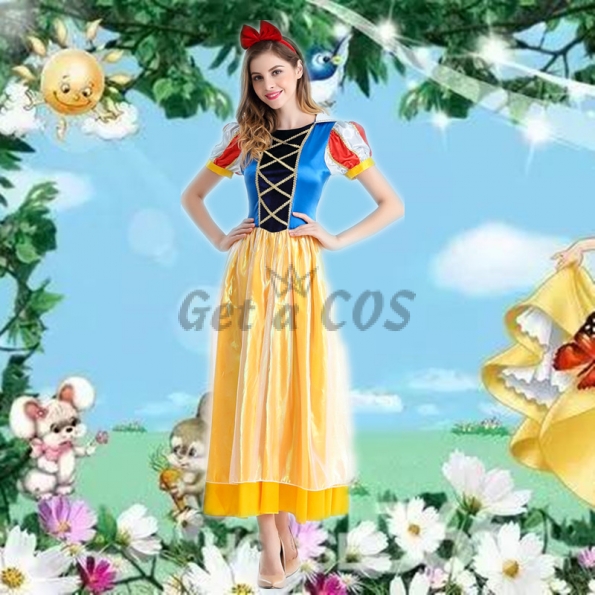 Disney Princess Family Costumes Snow White Adult Queen Children Princess Dress
