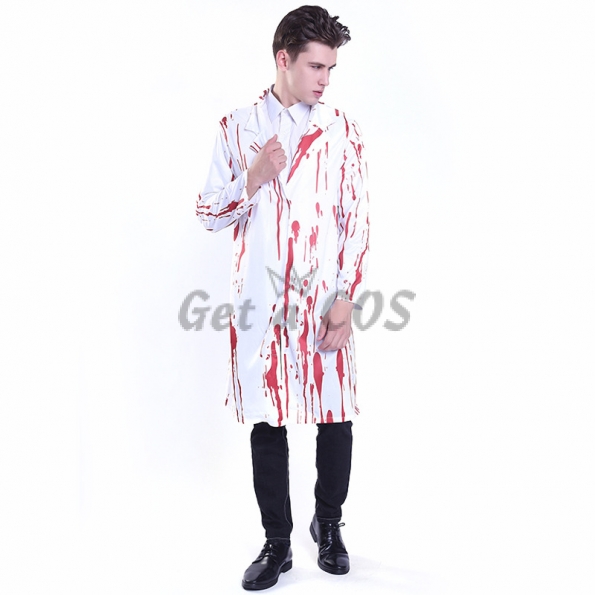 Men Halloween Costumes Doctor Bloody Clothes