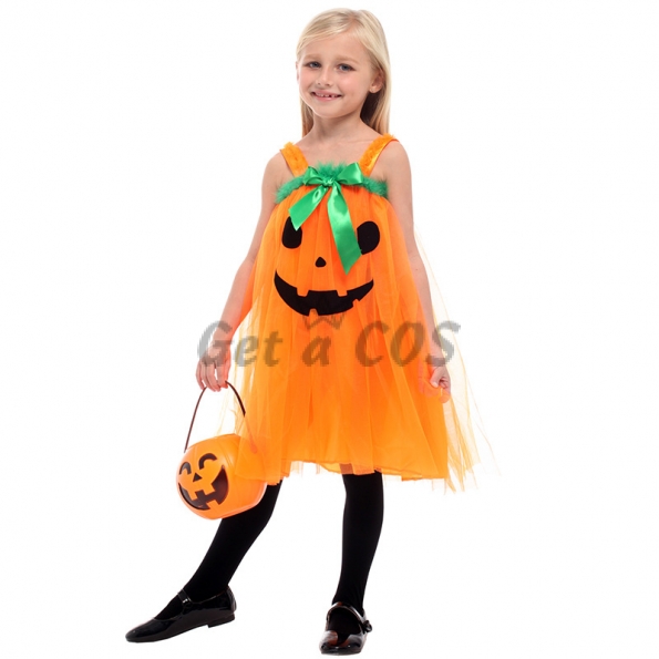 Pumpkin Costumes Orange Veil Dress