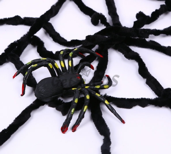 Halloween Decorations Velvet Spider Web