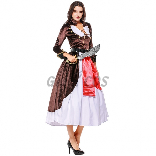 Women Halloween Costumes Pirate Medieval Warrior Dress
