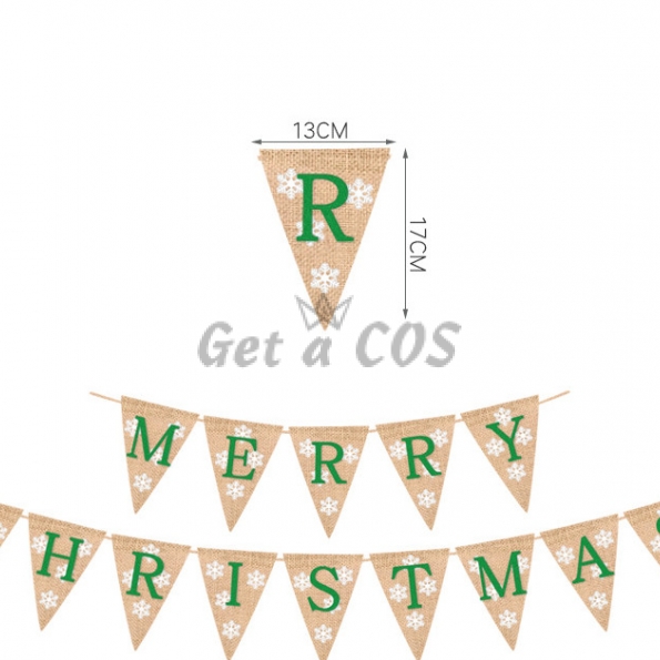Holiday Decor Linen Banners