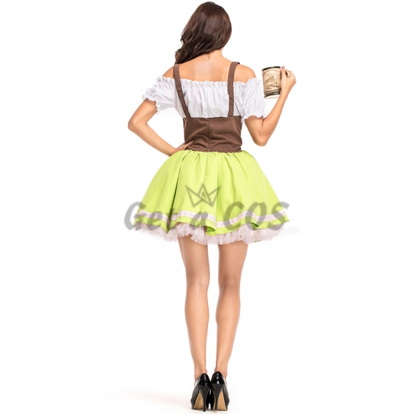 Grass Green German Beer Clothing Bavarian Traditional Costumes Carnival Winery Work Clothes