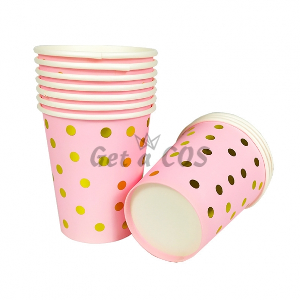 Tableware Bronzing Polka Dot Paper Cup