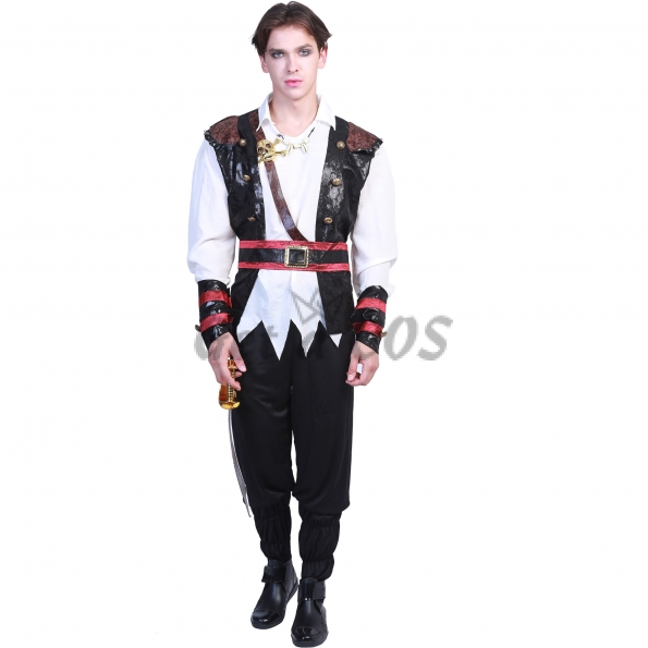 Men Halloween Costumes Pirate Vest Performance Suit