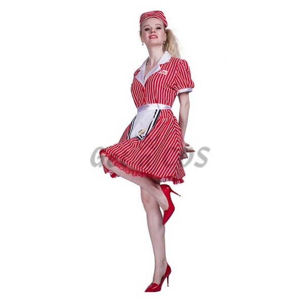 Women Halloween Costumes Maid Restaurant Outfit