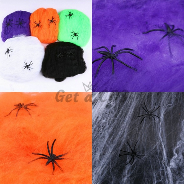 Halloween Decorations Five-Color Spider Web Belt