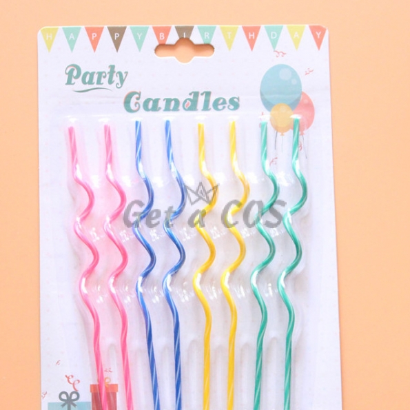 Birthdays Decoration Curved Spiral Candle