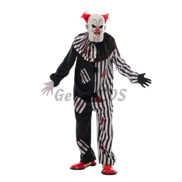 Adults Halloween Costumes Ugly Clown Jumpsuit