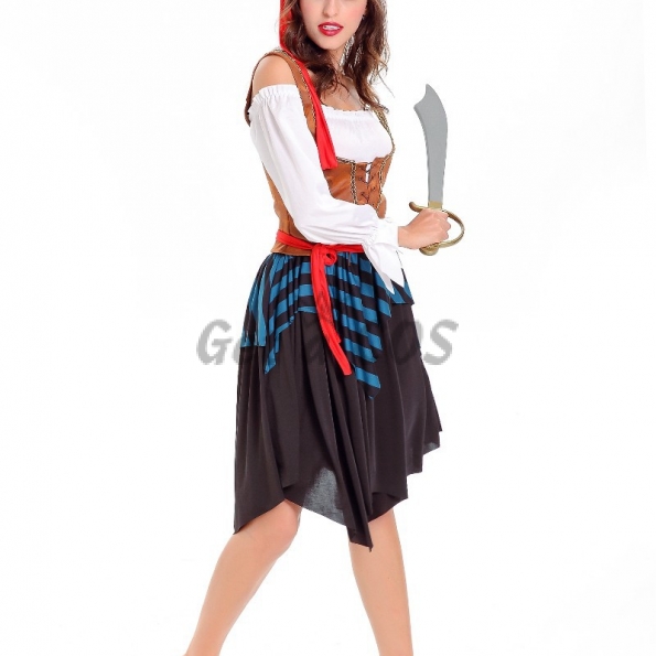 Women Halloween Costumes Pirates Captain Clothes