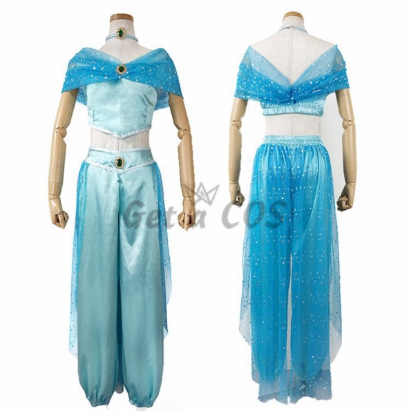 Disney Costumes Jasmine Light Blue Style