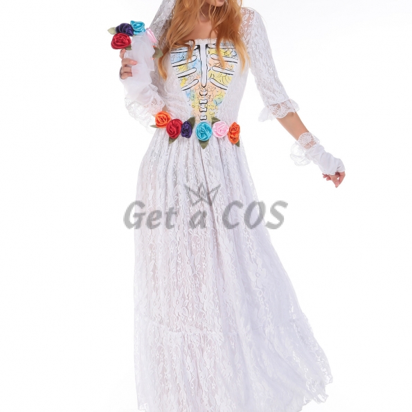 Day of the Dead Costume White Dress