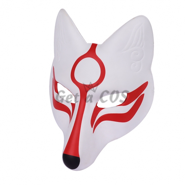 Halloween Props Anime White Fox Mask