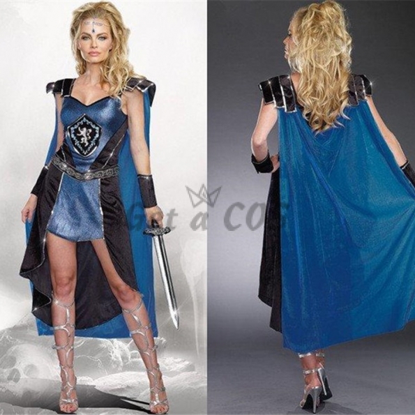 Halloween Costumes Medieval Knight Cape Dress