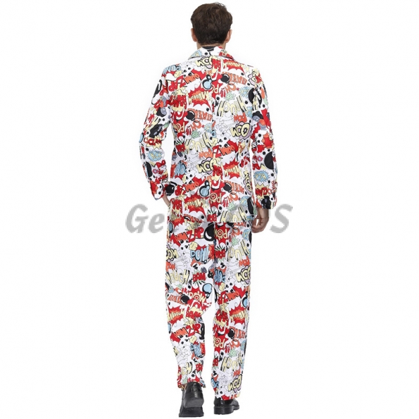 Clown Costumes Surprise Bomb Pattern Printing Style