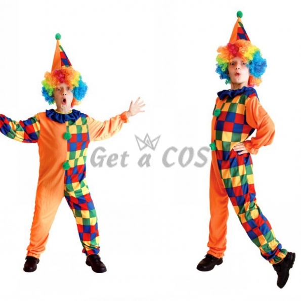 Clown Halloween Costume Orange Style
