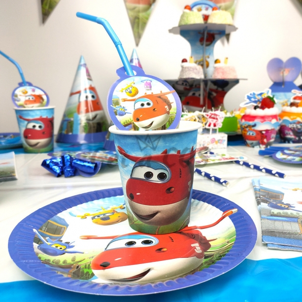 Tableware Super Wings Party Supplies