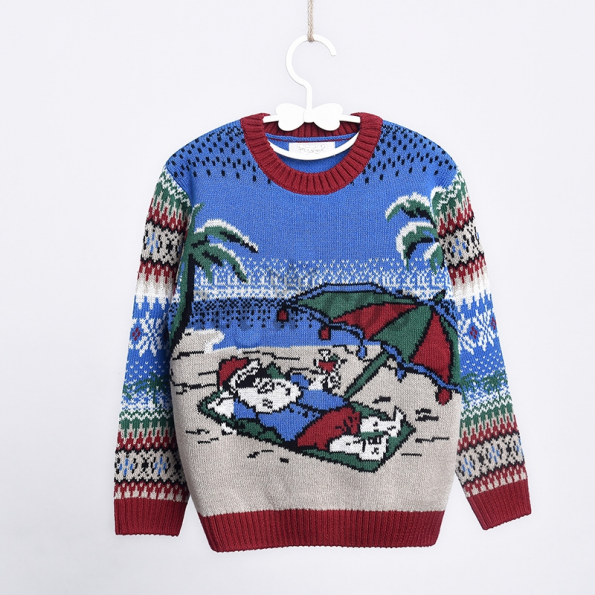 Christmas Sweater Beach Santa Claus